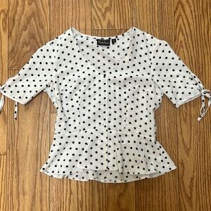 Voodoo vixen for and flare blouse with sleeve ties